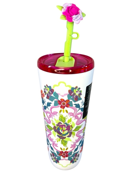 Starbucks Other - Starbucks Floral Tumbler Bottle, With Flower Straw Topper, 24oz